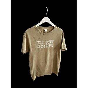 Vintage The Big‎ Lebowski Movie Dude Abides T-Shirt Sz Medium Thrashed *Flaws